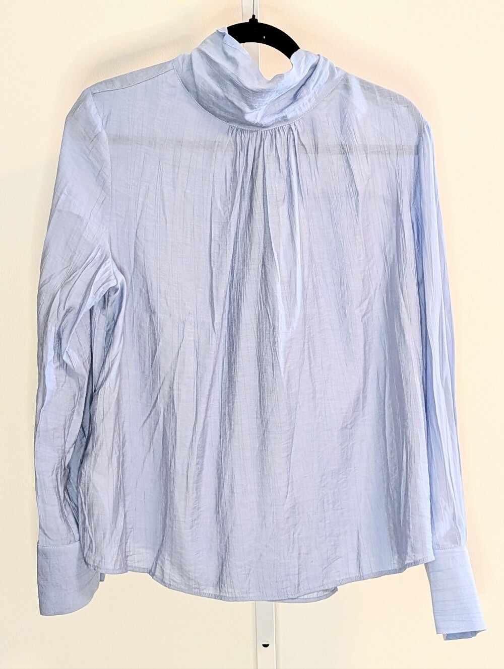 NWT Mango Textured Blouse with Foulard - Picture 4 of 5